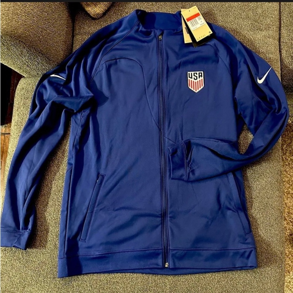 $105.00 NIKE USMNT USA SOCCER MENS PLAYER ISSUE TRAINING JACKET LARGE